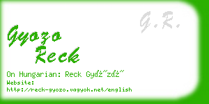 gyozo reck business card